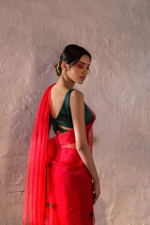 RUHANI RED SAREE