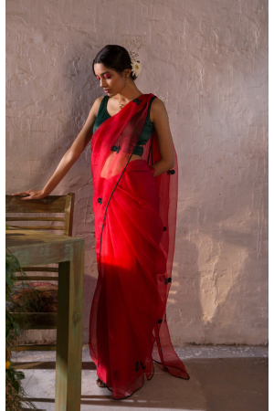 RUHANI RED SAREE