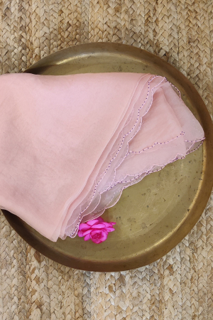 PURPLE SAHINA BLOUSE WITH BLUSH PINK SAREE