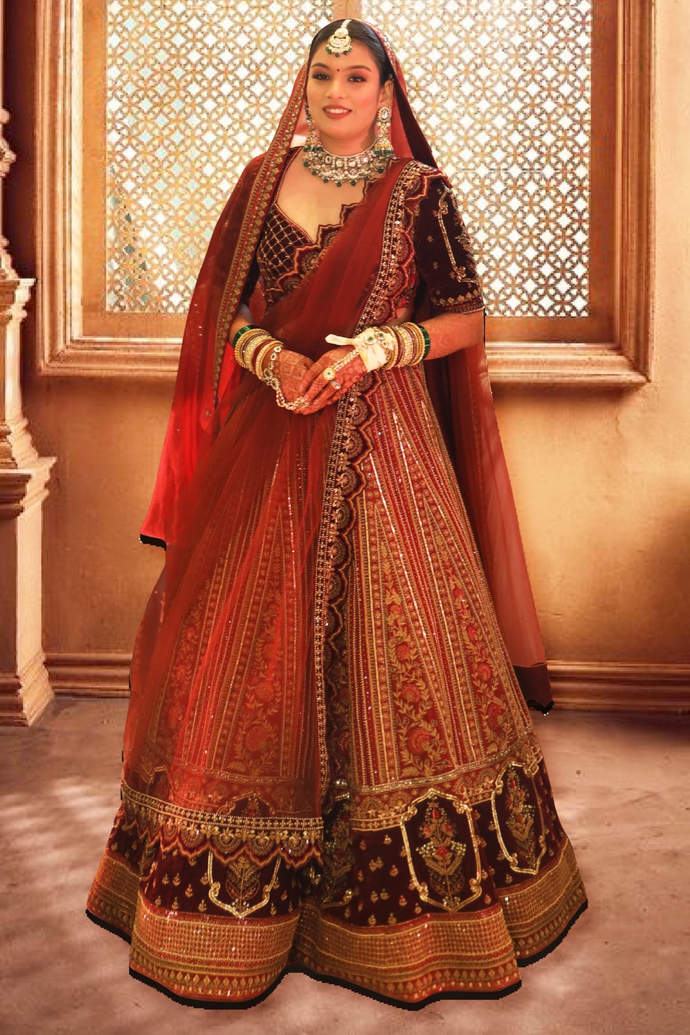 Gudhal Bridal Lehenga