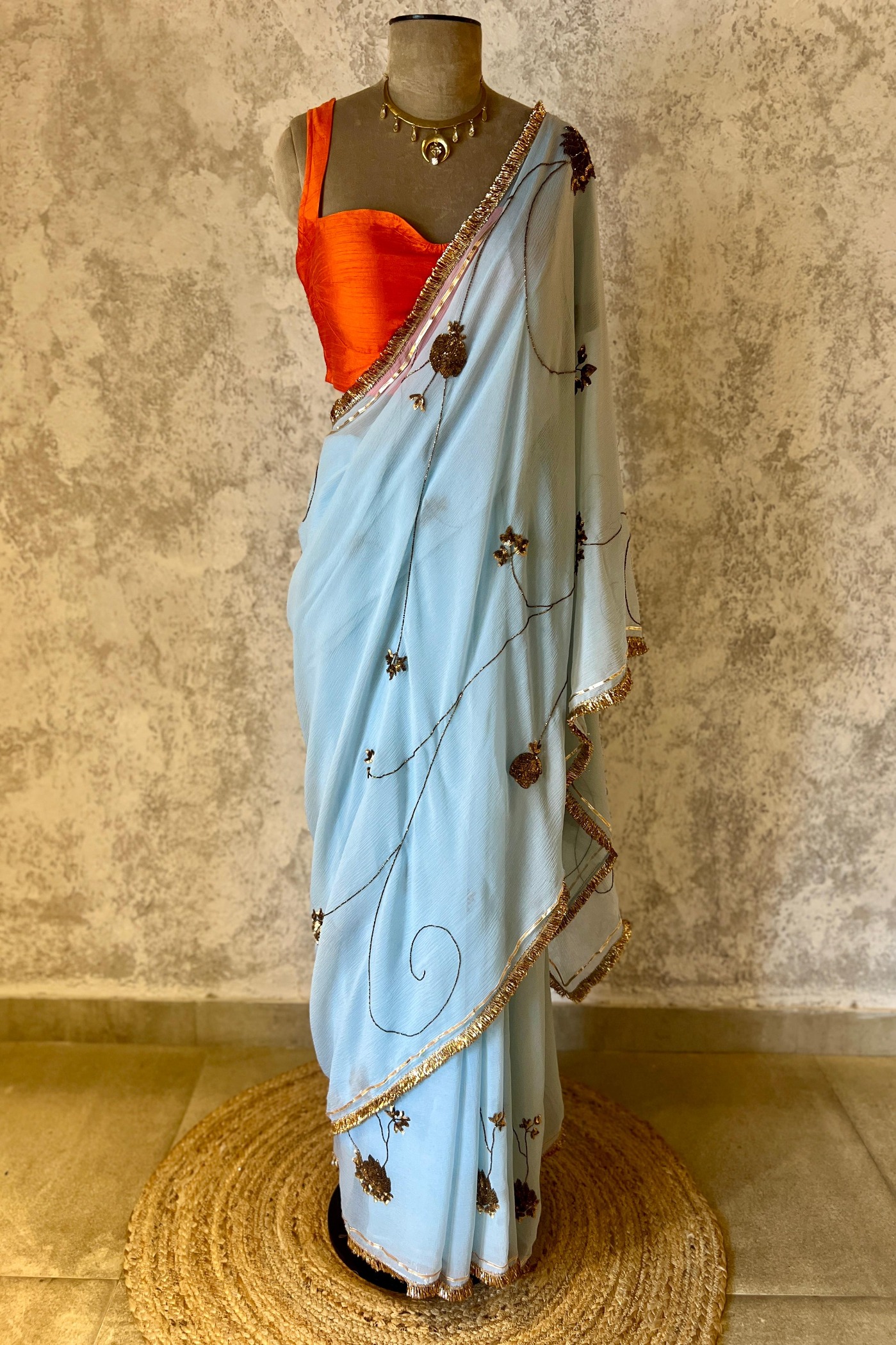Silk Chiffon Saree