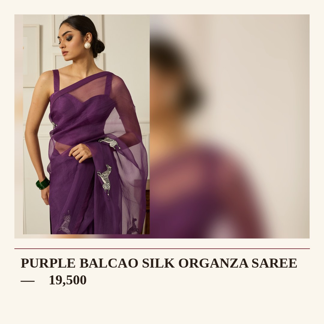 PURPLE BALCAO SILK ORGANZA SAREE