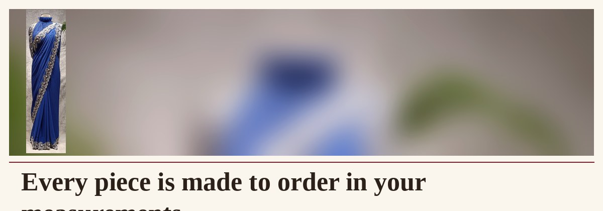 Peeli Dori hand embroidery, made to order