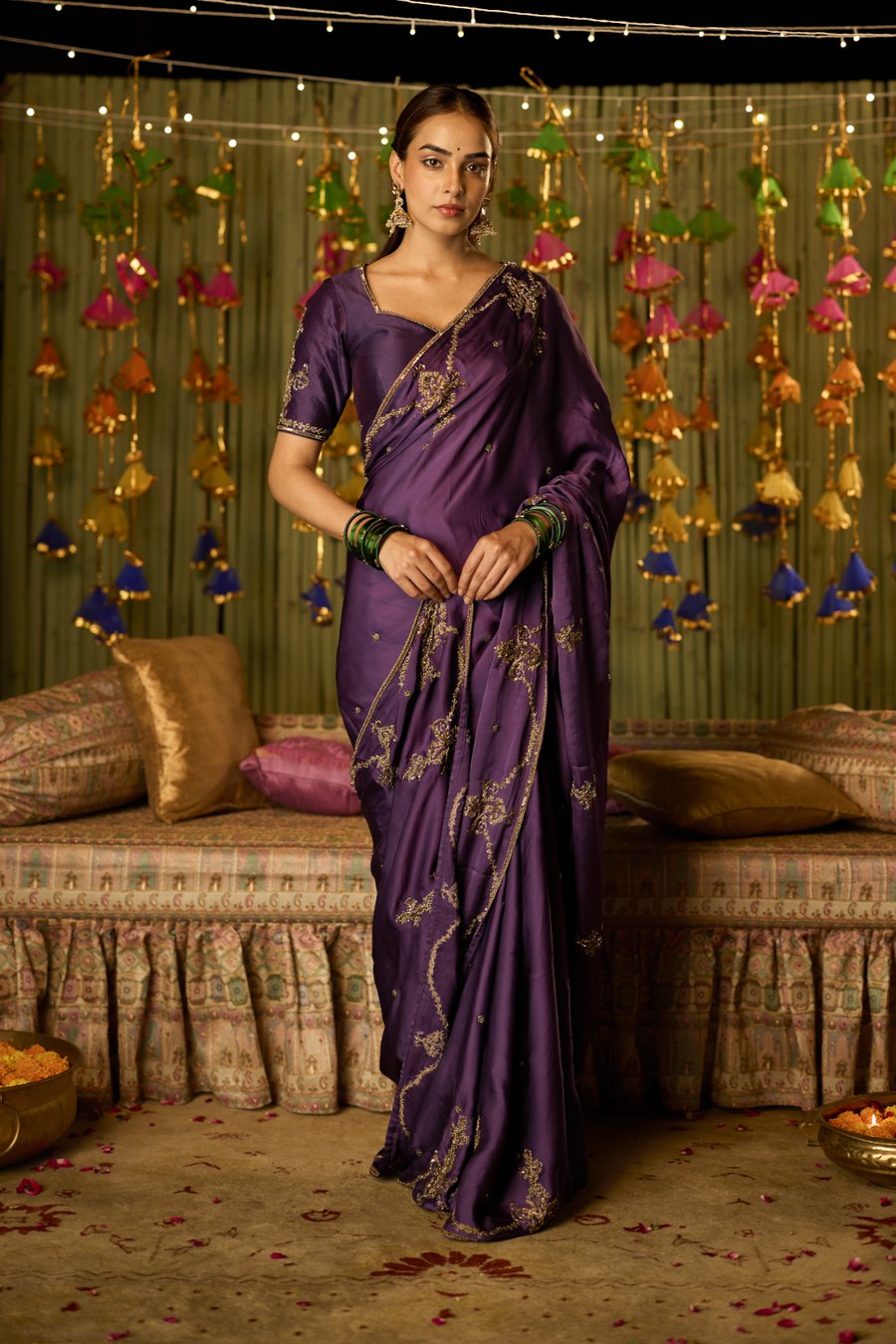 MADHURIMA EGGPLANT PURPLE SAREE