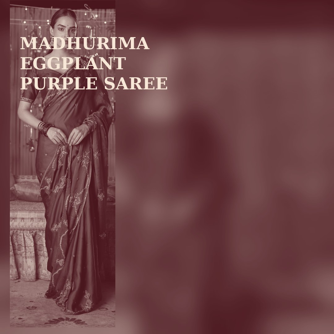 MADHURIMA EGGPLANT PURPLE SAREE