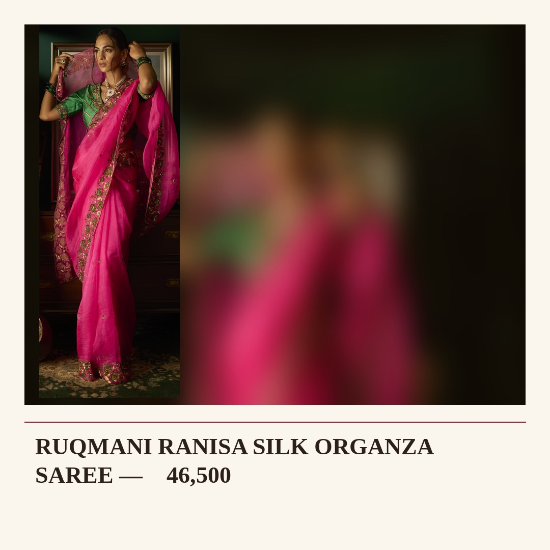 RUQMANI RANISA SILK ORGANZA SAREE