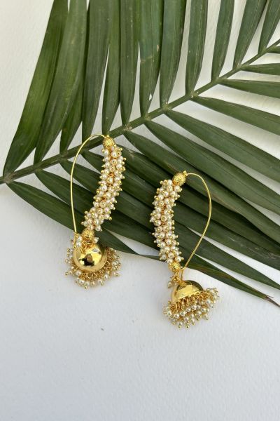 EARRINGS GOLD AND PEARL
