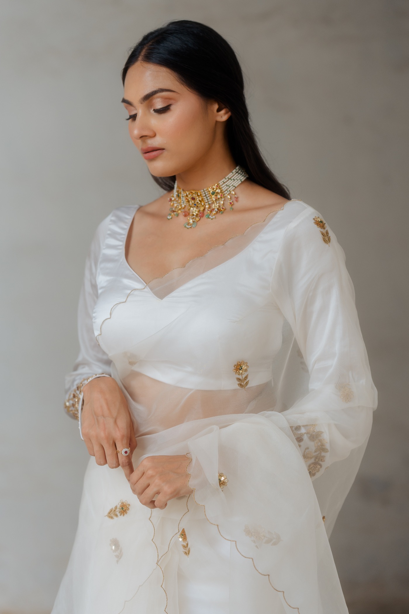 Rukhsat Satin Silk Blouse
